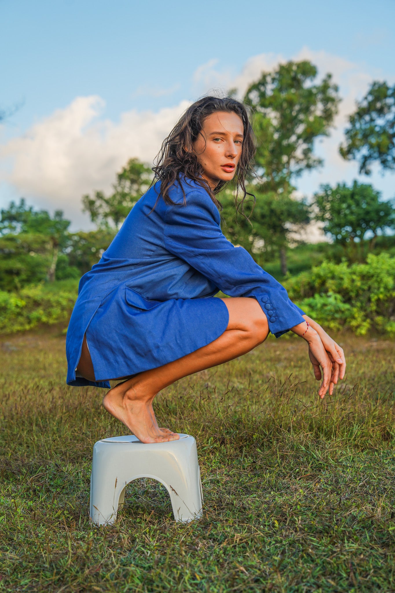 Azure Oversized Blazer - Punta Loca