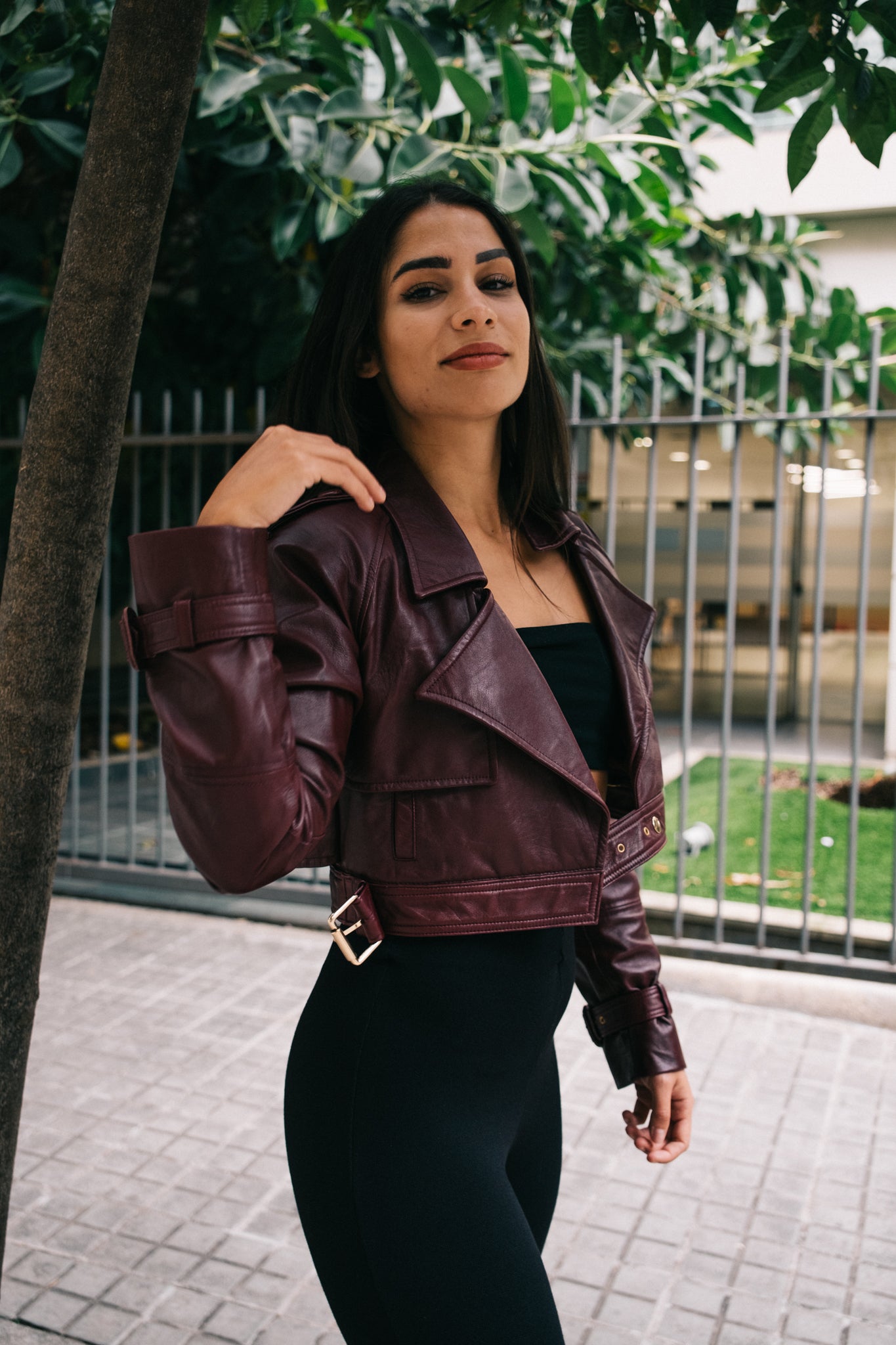 Transformer Burgundy Leather Coat - Punta Loca