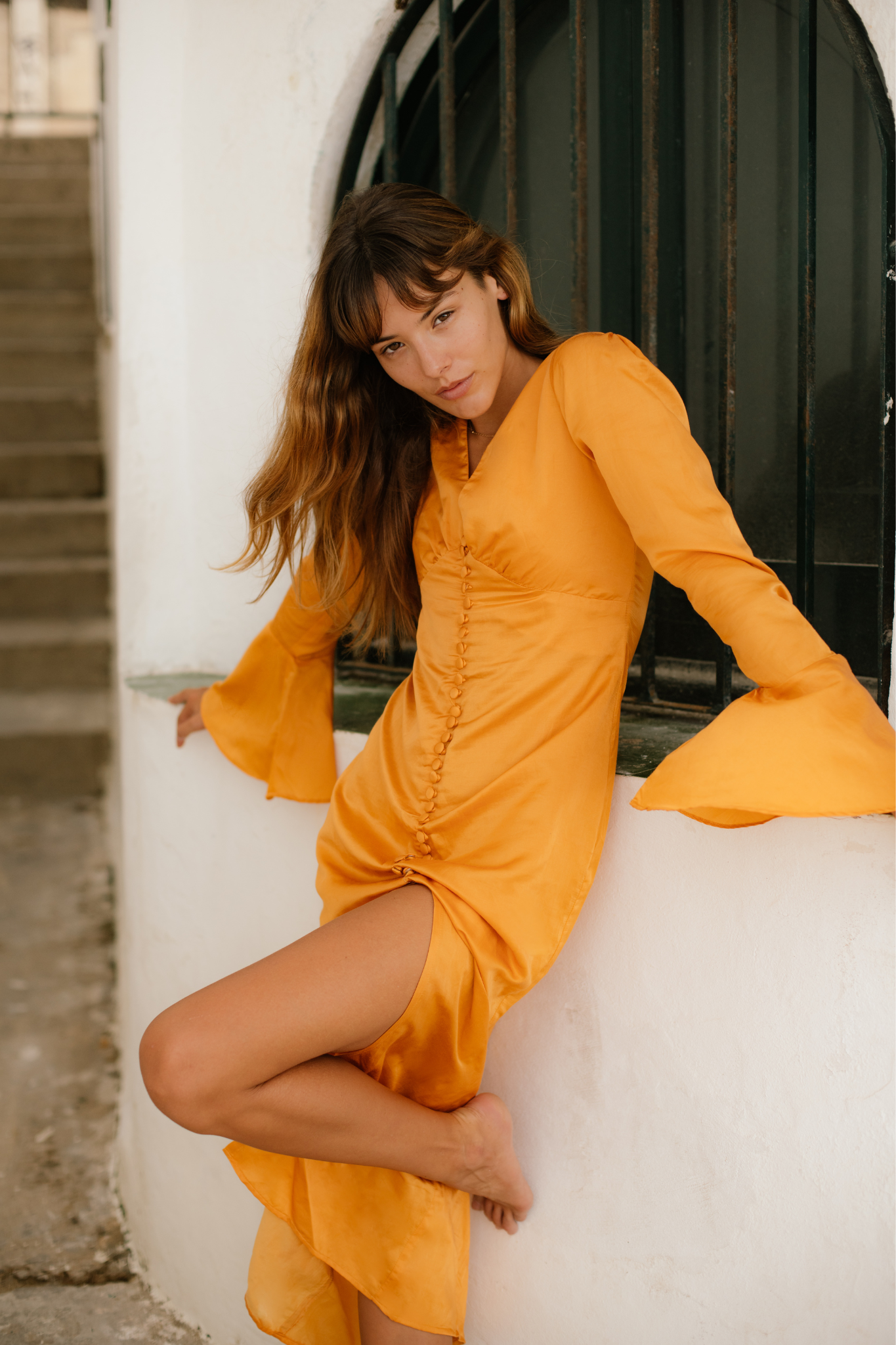 Victorian Tiered Silk Dress - Punta Loca
