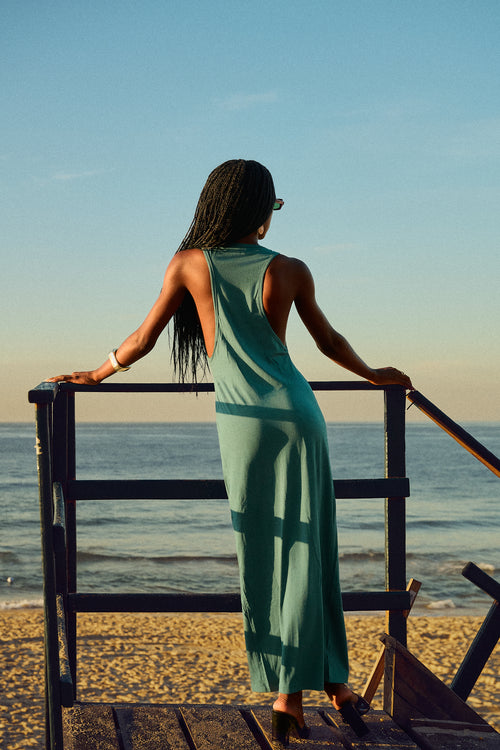 Menita Maxi dress Midnight Green - Punta Loca 