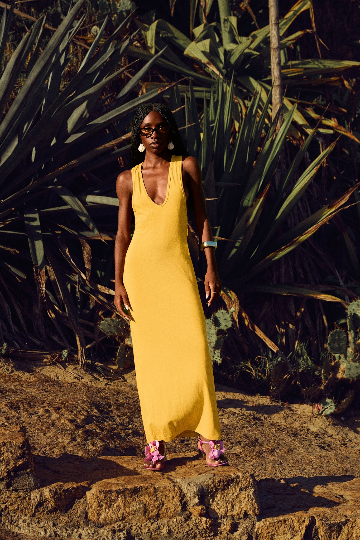 Menita Maxi dress Electric Mustard