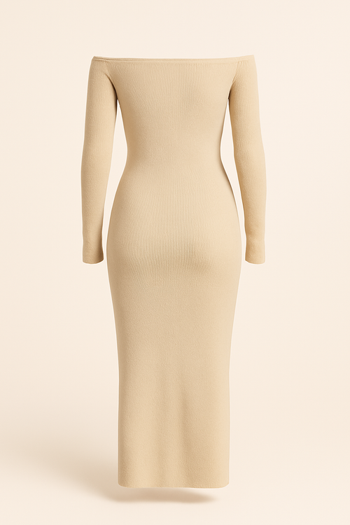 Off-Shoulder Knit Midi - Punta Loca 