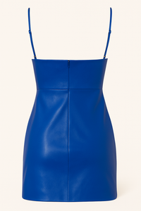 Azure Leather Dress - Punta Loca 