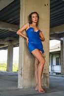 Azure Leather Dress - Punta Loca 