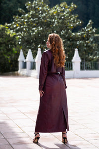 Transformer Burgundy Leather Coat - Punta Loca 
