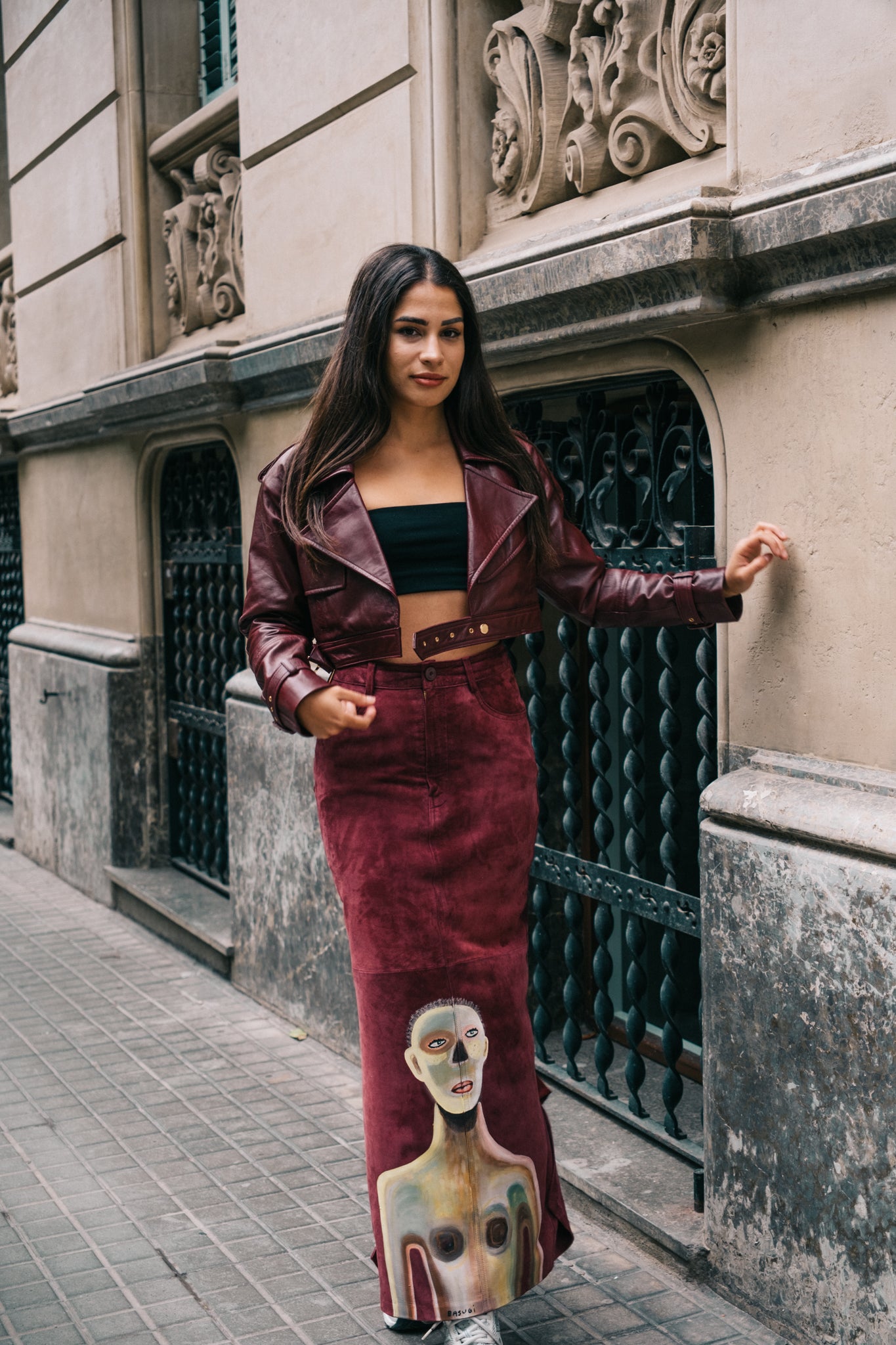 "Coincidencia?"  Maxi Suede Skirt