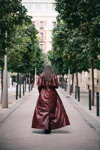 Transformer Burgundy Leather Coat - Punta Loca 