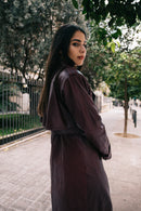 Transformer Burgundy Leather Coat - Punta Loca back side