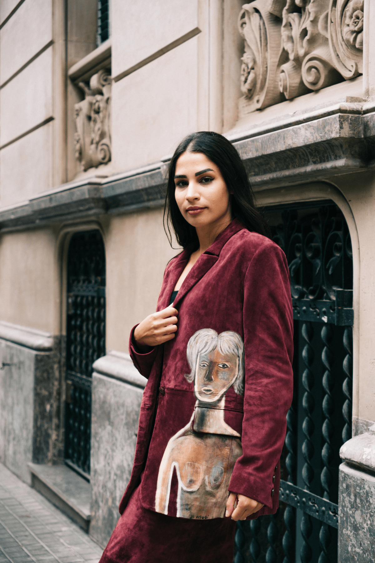 ¿"Coincidencia?" Blazer de gamuza