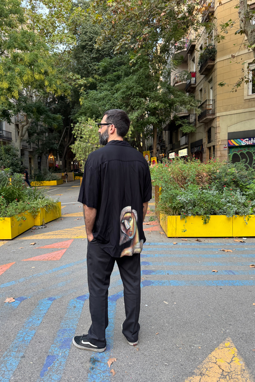 Hand-painted men's shirt 1/1 by Basugi — Coincidencia by Punta Loca