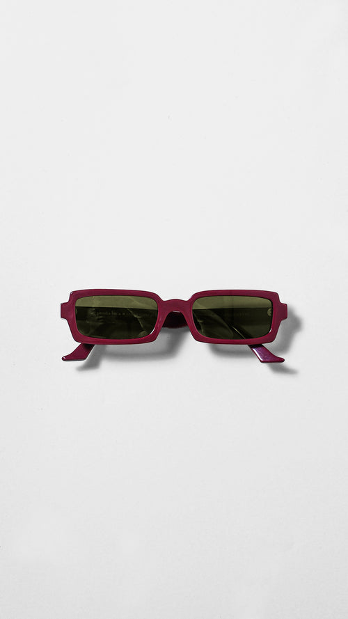 Singularidad burgundy handmade Italian sunglasses styled — Punta Loca eyewear