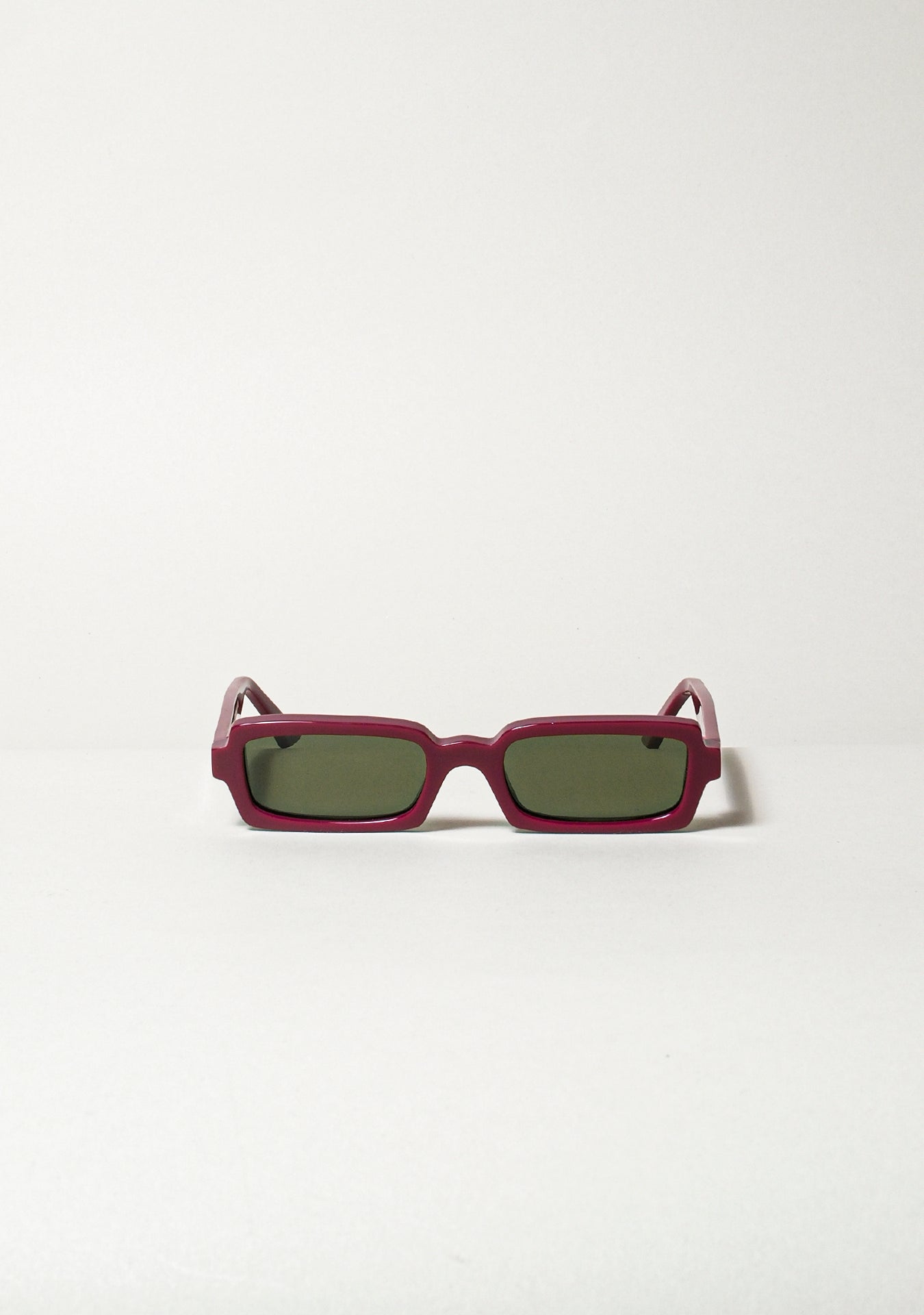 Singularidad burgundy sunglasses front, recycled acetate handmade in Italy — Punta Loca